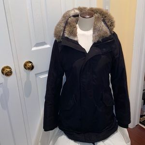 LIKE NEW BLACK FUR LINED BABATON PARKA